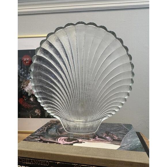 Anchor Hocking Other - Vintage 1970’s Anchor Hocking Shell Glass Serving Platter Tray Or Catch All